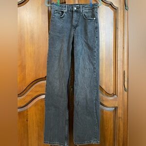 EUC ✨ Zara Black Straight Leg Jeans | 100% Cotton